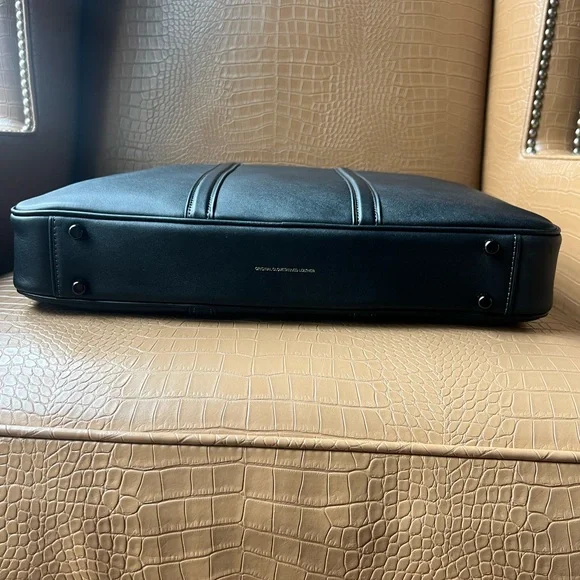 Coach Mens Metropolitan Workbag Briefcase Black Copper/Black MSRP $595 - Picture 4 of 4